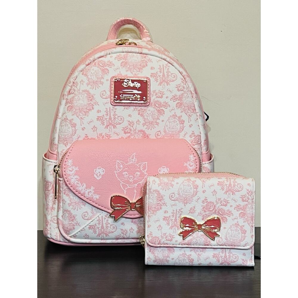 Loungefly Disney Aristocats Marie Toile Mini Backpack Wallet Set